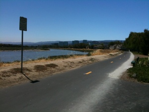 The path back and Oracle HQ in the background.